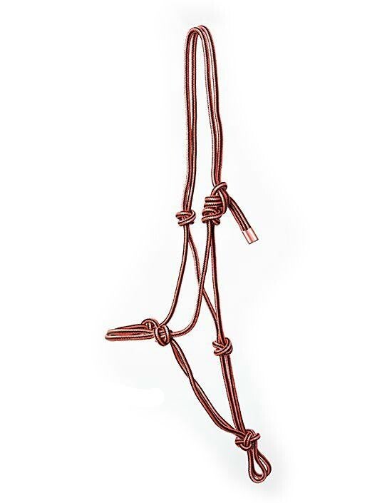 Knotenhalfter zweifarbig "orange-schwarz"