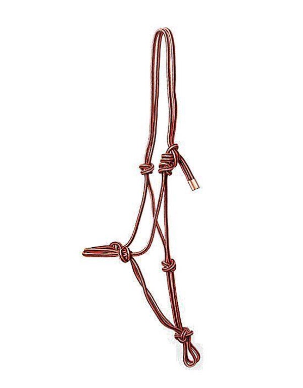 Knotenhalfter zweifarbig "rot-schwarz"