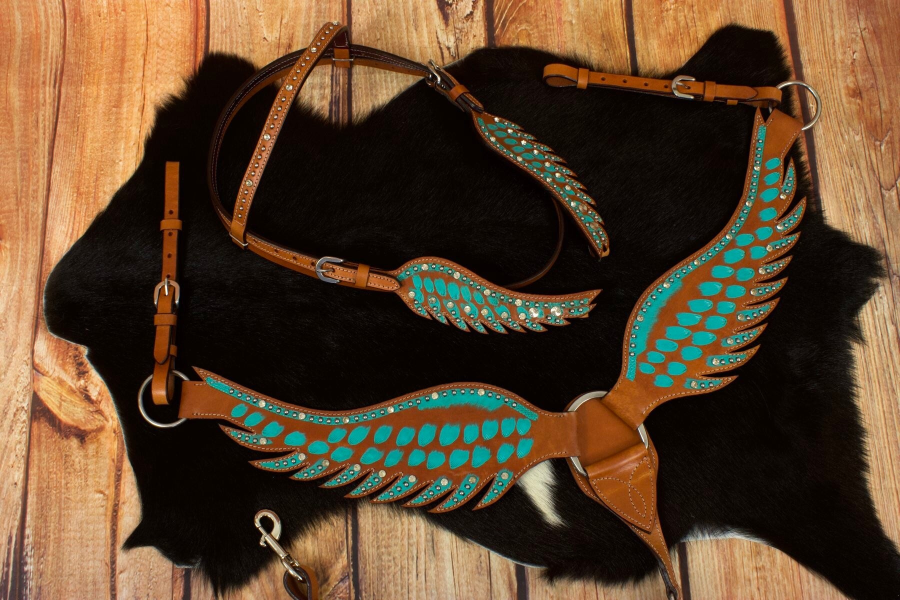 Kopfstück & Vorderzeug "Blue Wings"