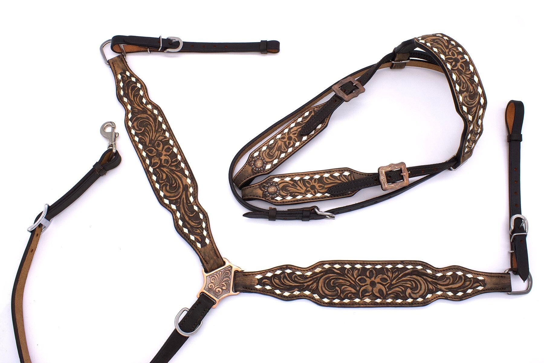 Kopfstück inkl. Vorderzeug "Antik Flower"