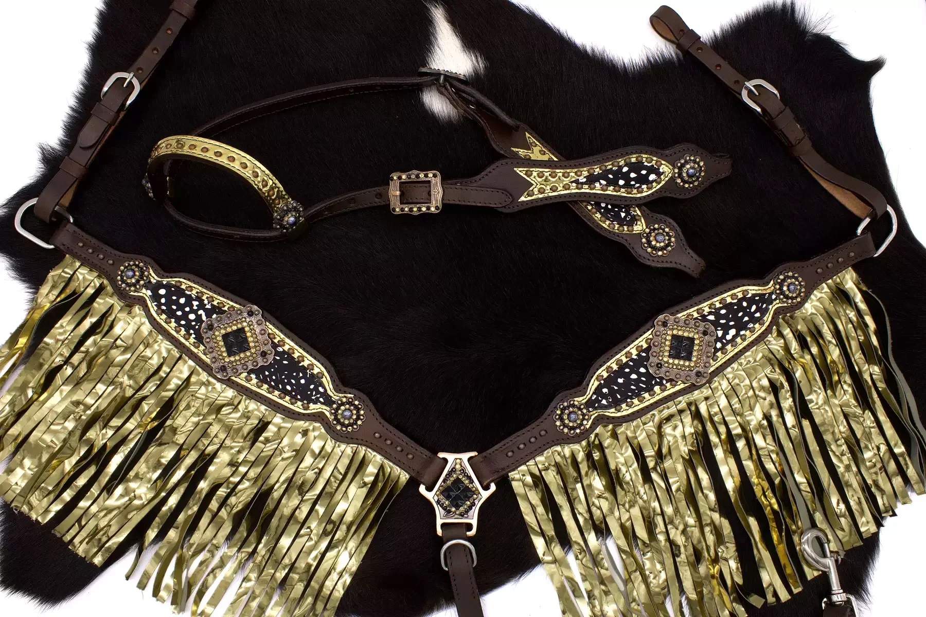 Kopfstück inkl. Zügel & Vorderzeug "Golden Hero"