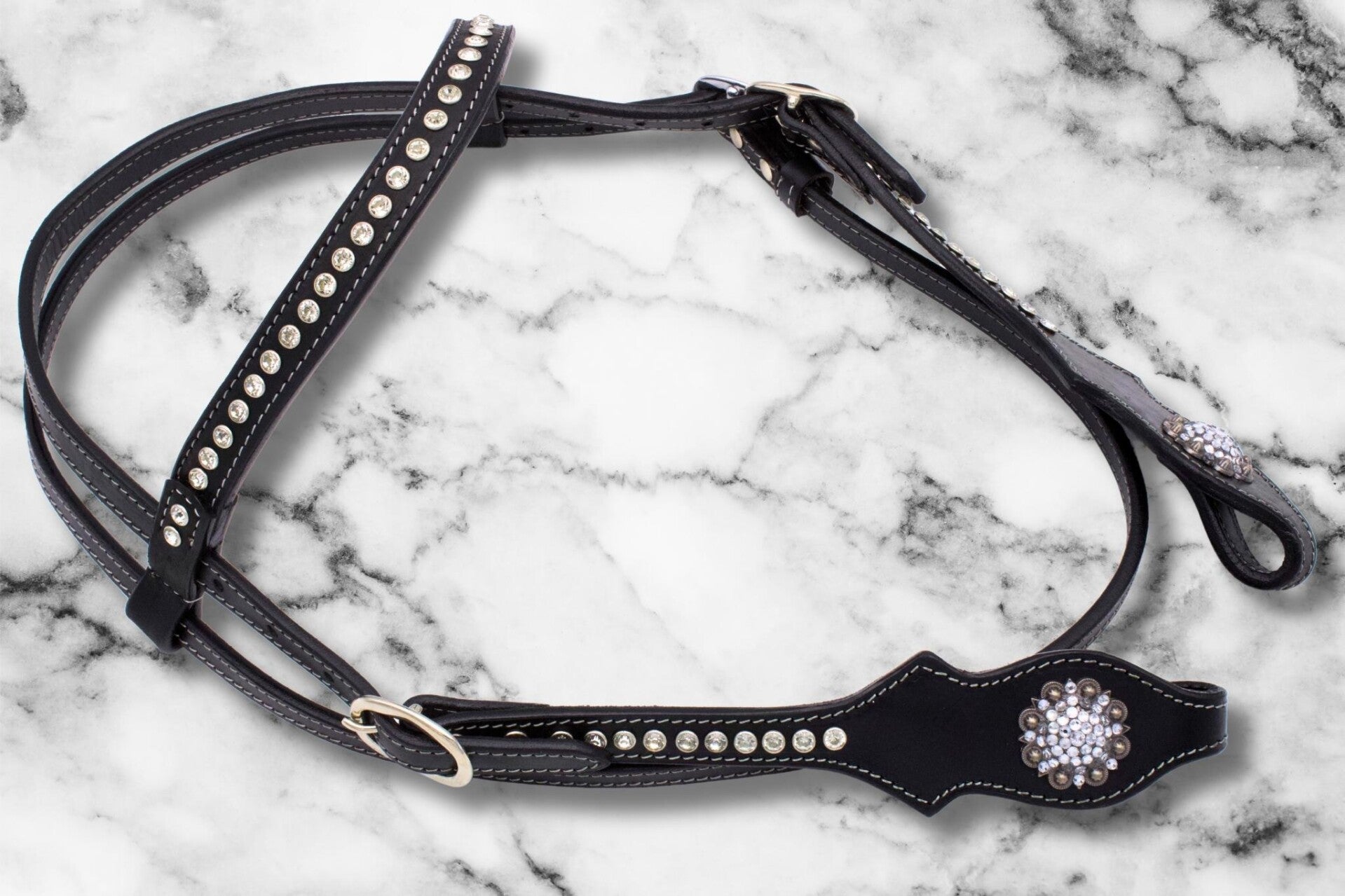 Kopfstück gerade "Black Devil Crystal" schwarz