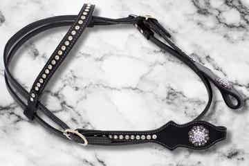 Kopfstück gerade "Black Devil Crystal" schwarz