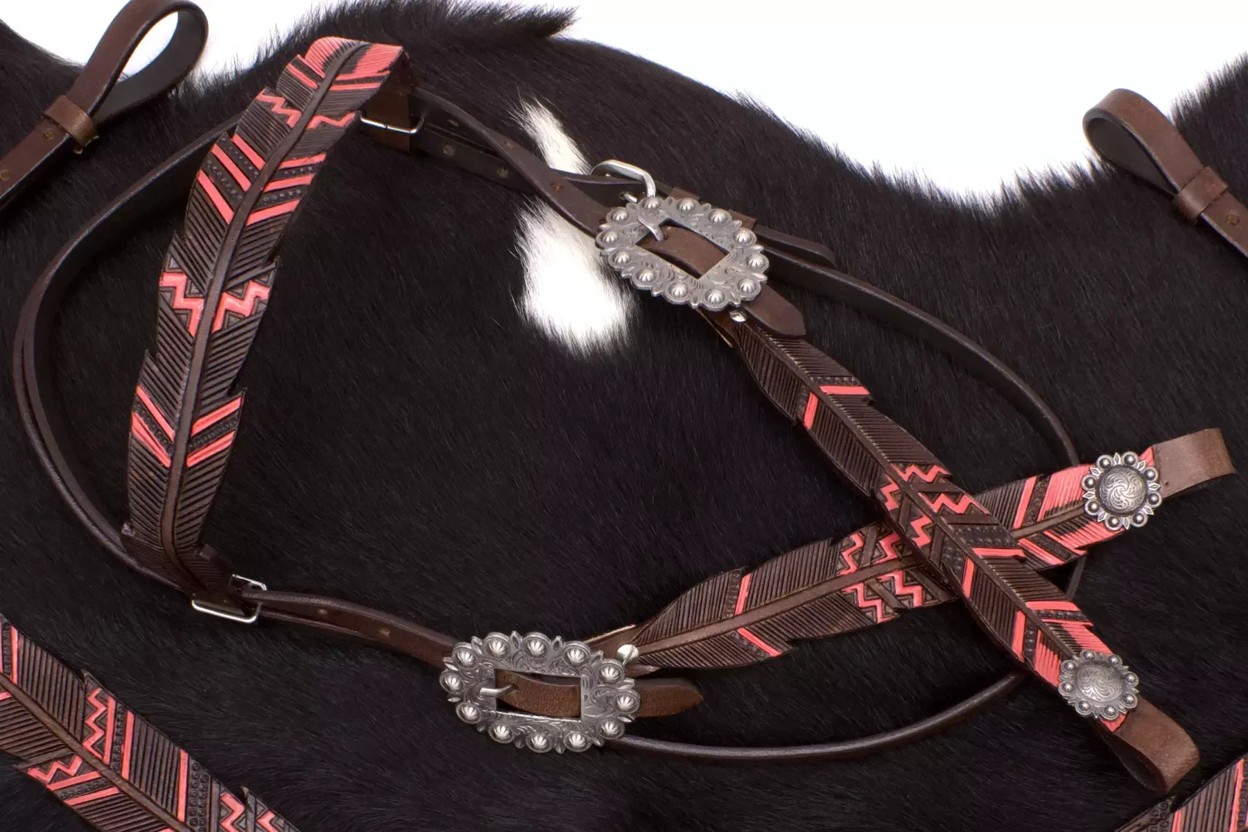 Kopfstück gerade "Pink Feather"