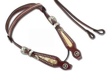 Kopfstück gerade "mit Echthaar Inlay" inkl. Zügel