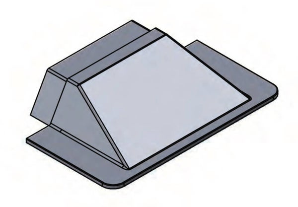 Aluminium Top Hat Rub Rail - 6" End Cap Casting