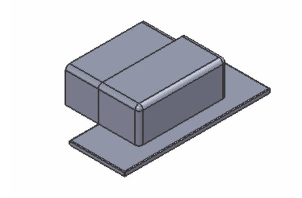 Aluminium Top Hat Rub Rail - 4.5” End Cap Casting