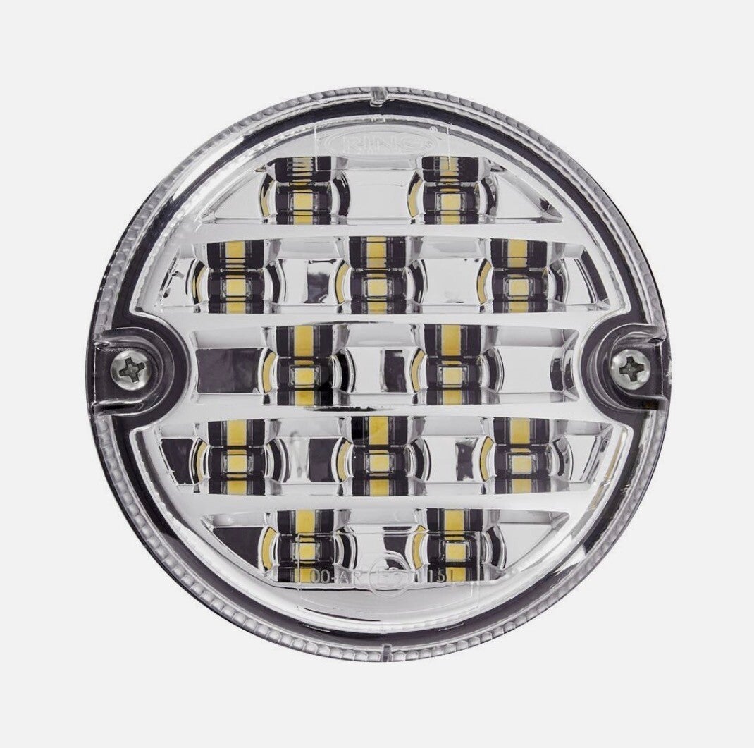 Ring 95mm Round LED Reverse Light - Clear