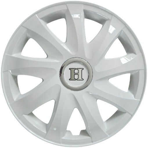 Caravan wieldop wit met H opdruk van Hobby (set van 2 stuks)