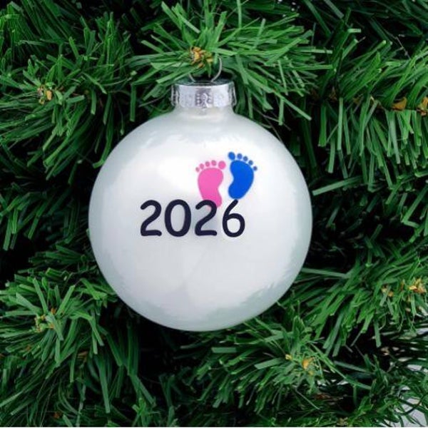 Kerstbal zwangerschapsaankondiging baby 2026