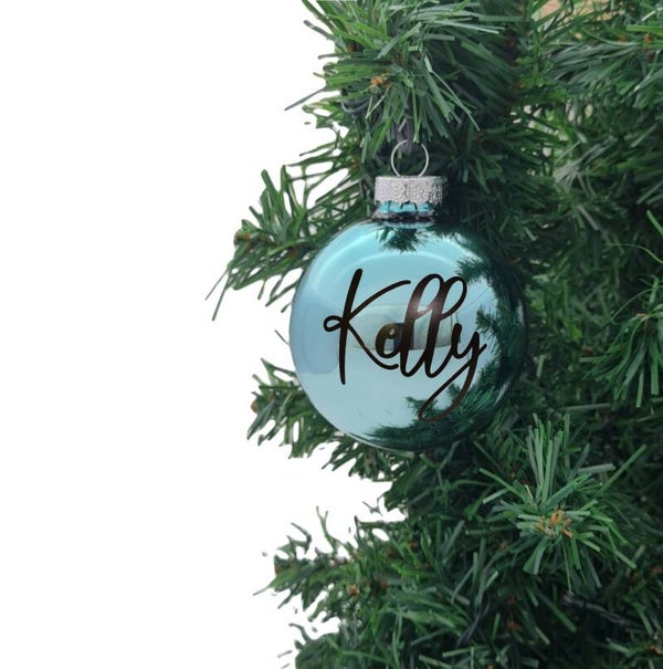 BF2022 Kerstbal turquoise met naam