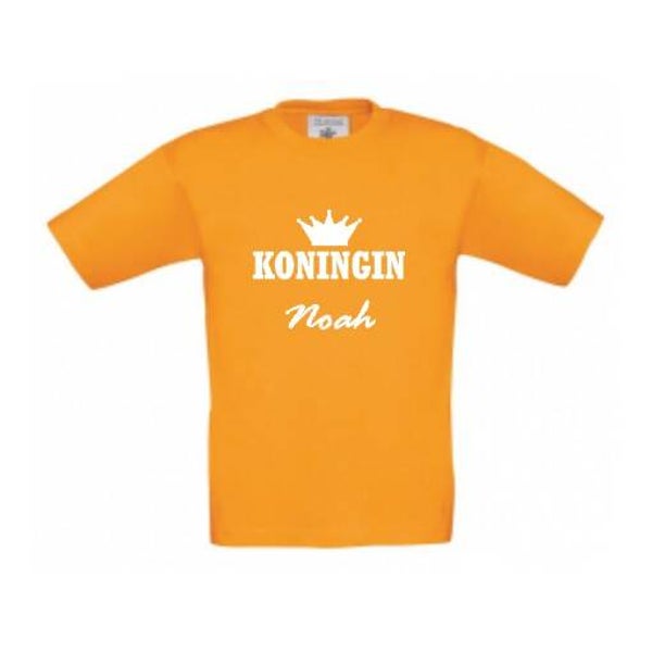 Koningsdag koningin shirt met naam