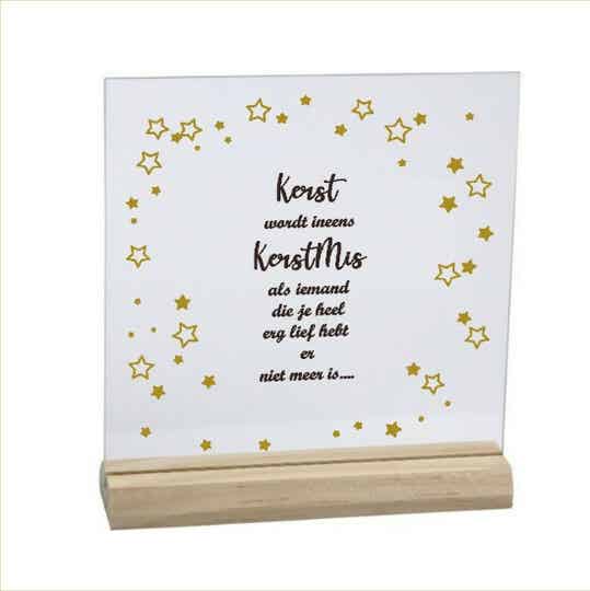 Kerst(mis) gedenk glasplaatje
