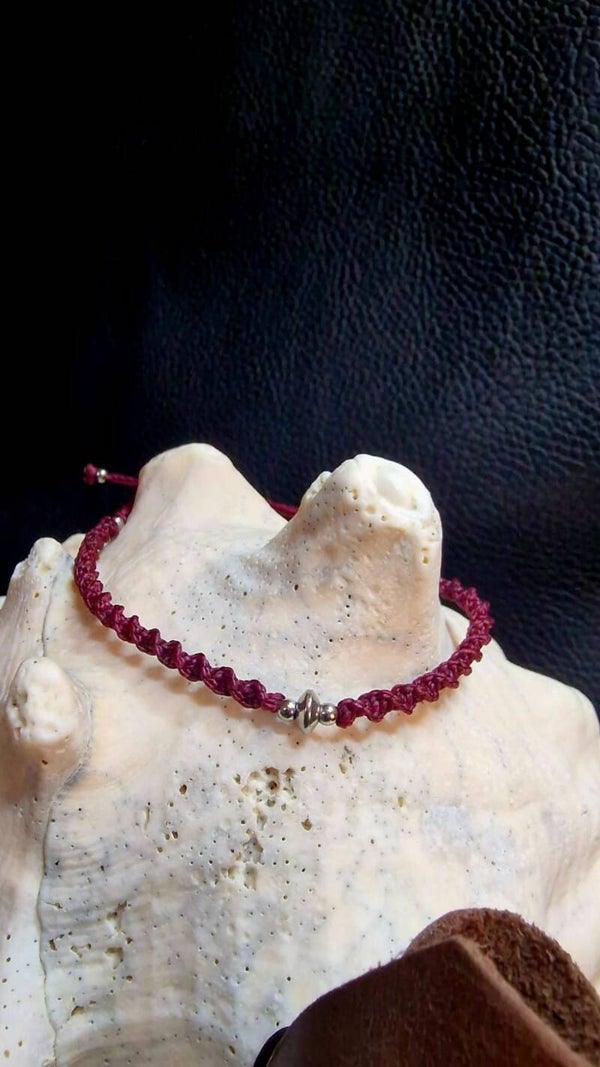 Bracelet Ligne Cristalline Acier inoxydable pourpre