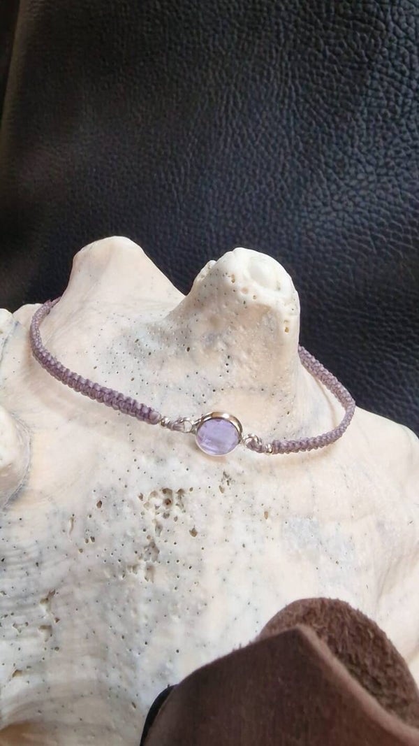 Bracelet Ligne Cristalline Violette