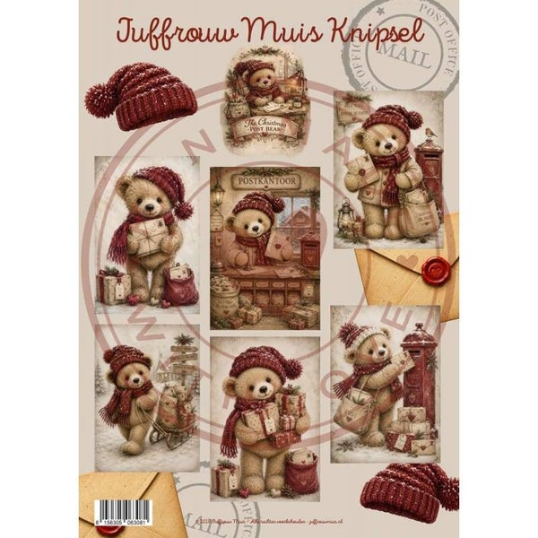 Juffrouw Muis Knipsel - The Christmas Post Bear