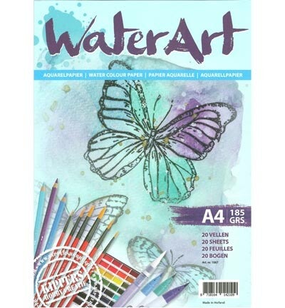 WaterArt - Aquarel Papier 20 sheets