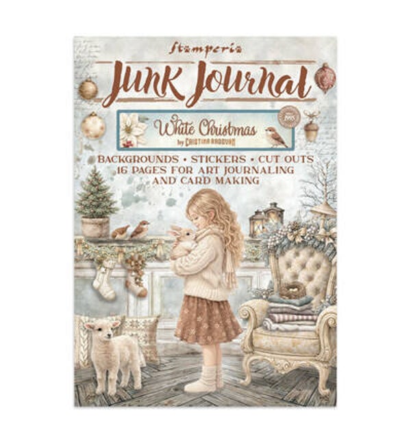 SBJK28 - Stamperia junk journal stickers en cut-outs – White Christmas