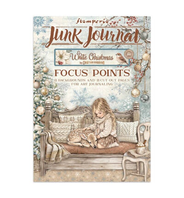 SBJKS07 - Stamperia junk journal Focus Points A5 – White Christmas