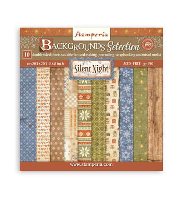 SBBS149 - Stamperia scrapbookingblok achtergronden 20,3x20,3 cm – Silent Night