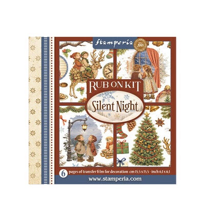 DFLRBX20 - Stamperia Rub-On set 6 vellen – Silent Night