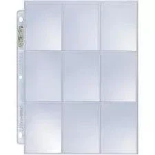 Hoesjes ATC - kaartjes / pocketletter top-load 9 vakken A4