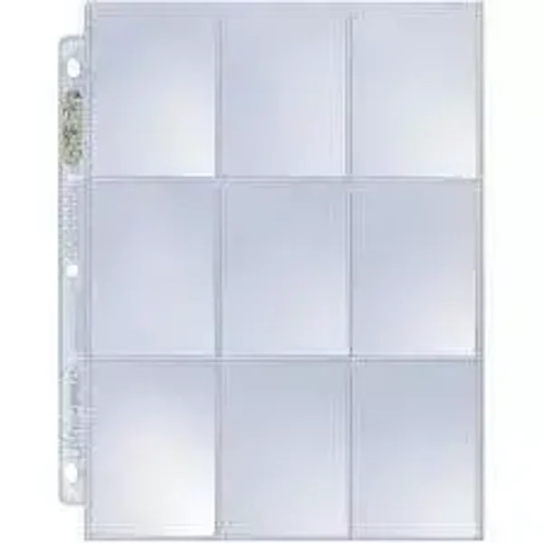 Hoesjes ATC - kaartjes / pocketletter top-load 9 vakken A4