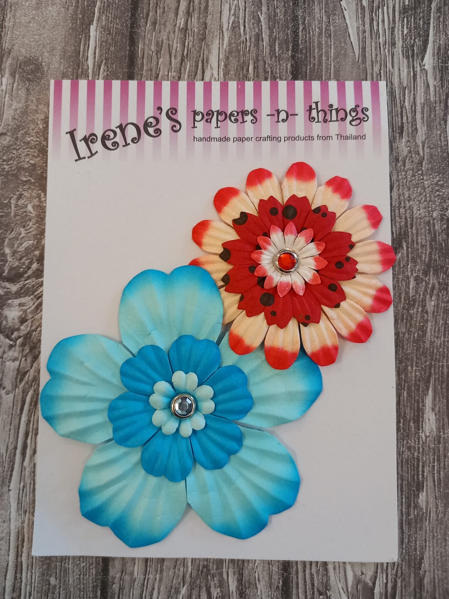 LF-10132 - diverse bloemen rood/blauw