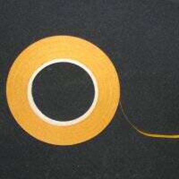 Rol dubbelzijdig tape 6 mm 50 mtr (geel)