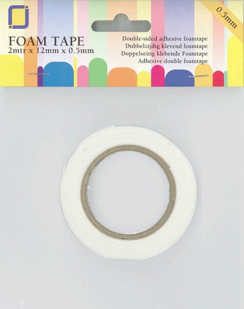 JeJe foamtape 0,5 mm dik - 12 mm x 2 mtr