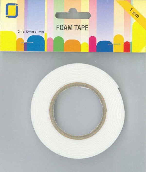JeJe foamtape 1,0 mm dik - 12 mm x 2 mtr