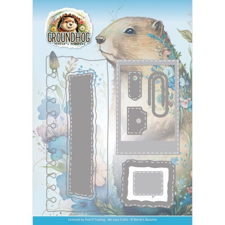 BBD10139 -     Dies - Berries Beauties - Groundhog - Groundhog Notebook