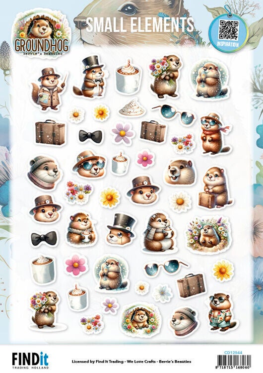 CD12544 - Cutting Sheet - Berries Beauties - Groundhog - Small Elements