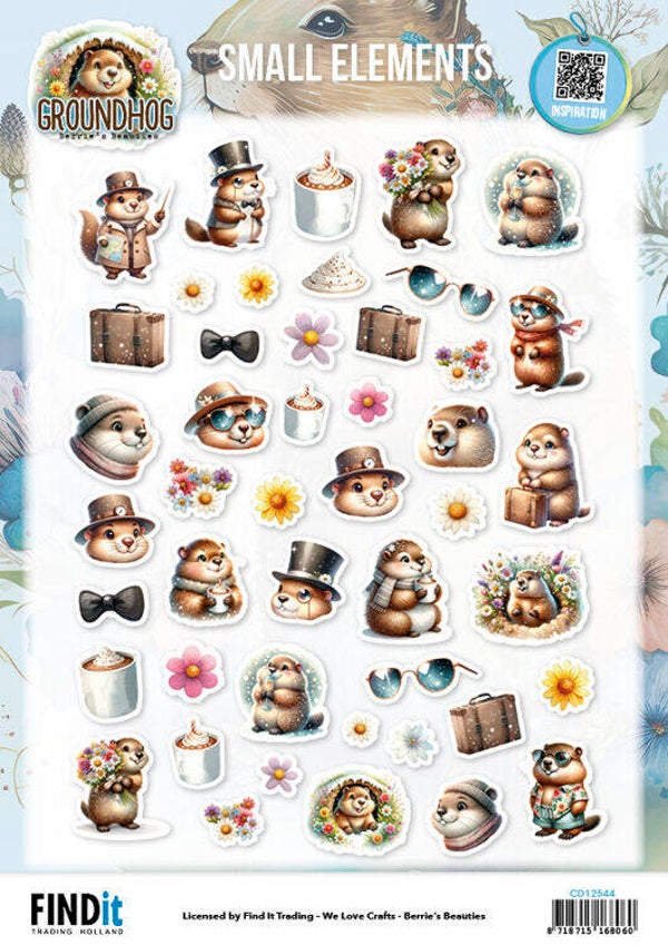 CD12544 - Cutting Sheet - Berries Beauties - Groundhog - Small Elements