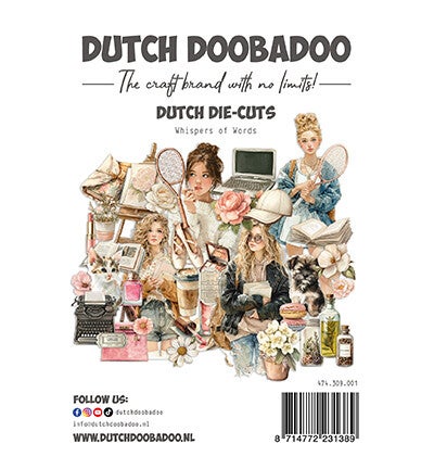 474.309.001 - Dutch Doobadoo - Die-Cuts - Whispers of Words - 50st