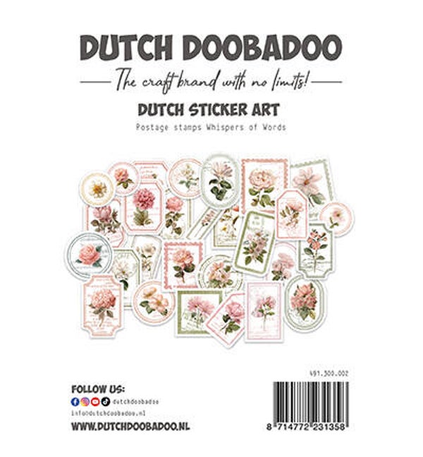 491.300.002 - Dutch Doobadoo - Sticker Art - Postage Stamps - Whispers of Words