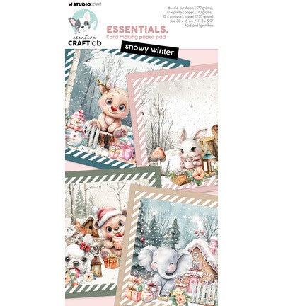 CCL-ES-CMP42 - Studio Light - CCL Kaartenblok – Snowy Winter Essentials nr. 42