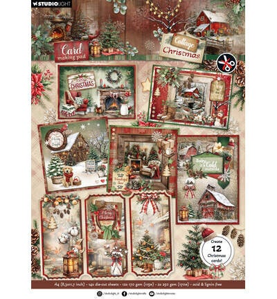 SL-CC-CMP41 - StudioLight Kaartenblok – Cottage Christmas nr. 41