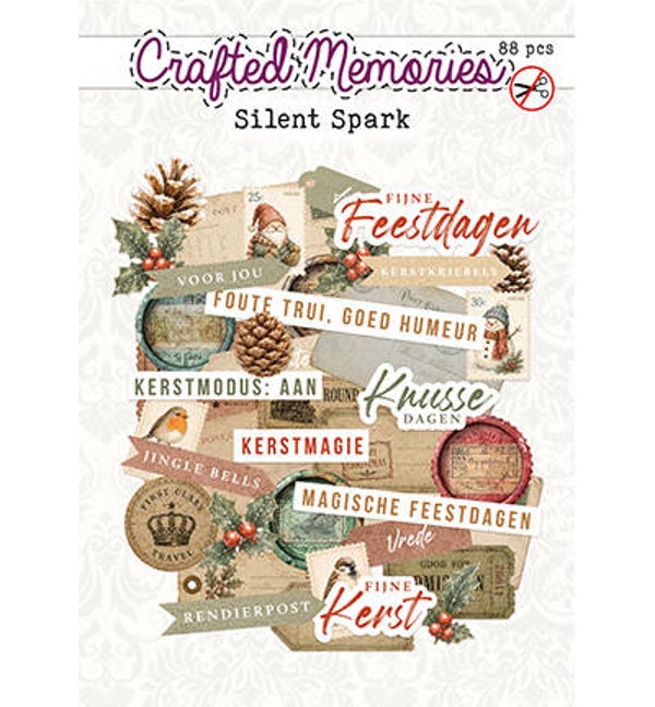 CM-DC-008 - Creatief Art - Stansplaatjes - Silent Spark - Nederlandstalige teksten - 88 stuks
