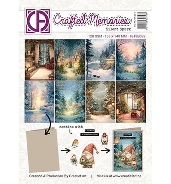 CM-PAPER-004 - Creatief Art - Collagepapier - Silent Spark - A6