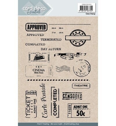 CDECS159 - Card Deco - Clear Stamps – A5 Tickets