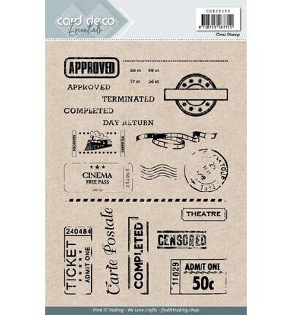CDECS159 - Card Deco - Clear Stamps – A5 Tickets