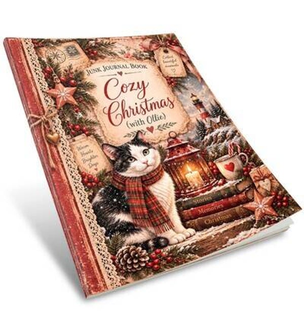 JAS-OLL-JJB-001 - Jenine's Art Studio - Junk Journal Book - Ollie - Cozy Christmas