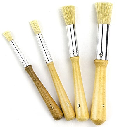 11901-3001 - Stenciling Brushes: assorted sizes (tamponeerkwasten)