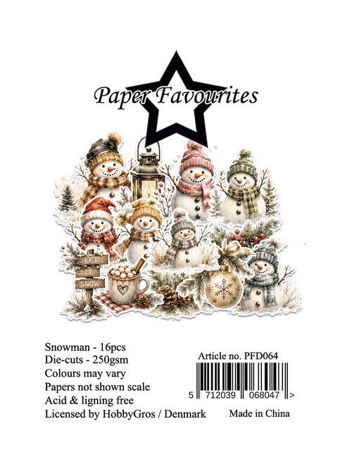 PFD064 - Paper Favourites Die-Cuts Snowman (16 pcs)