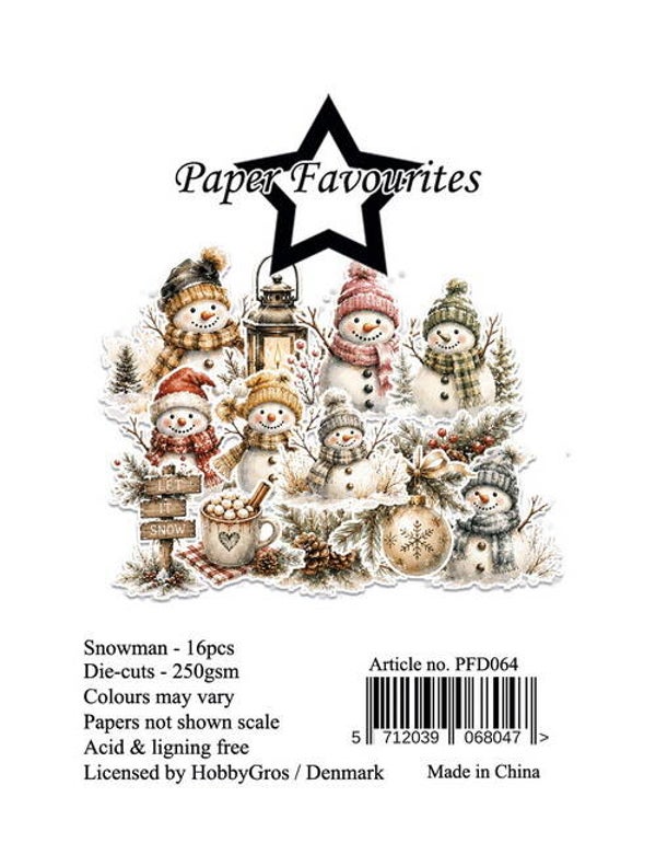 PFD064 - Paper Favourites Die-Cuts Snowman (16 pcs)