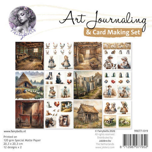 99077/019 - Fairybells -  Art Journaling & Card Making Set Boerderij