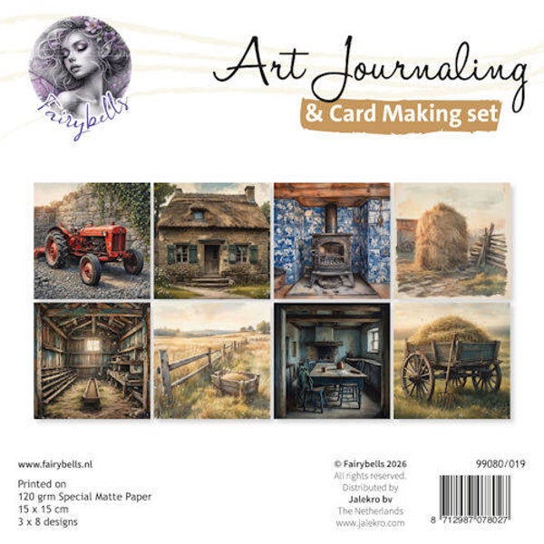 99080/019 - Fairybells - Art Journaling & Card Making Backgrounds Set Boerderij