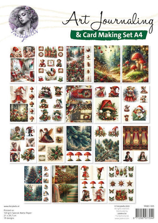 99081/005 - Fairybells - Art Journaling Set A4 Kerst