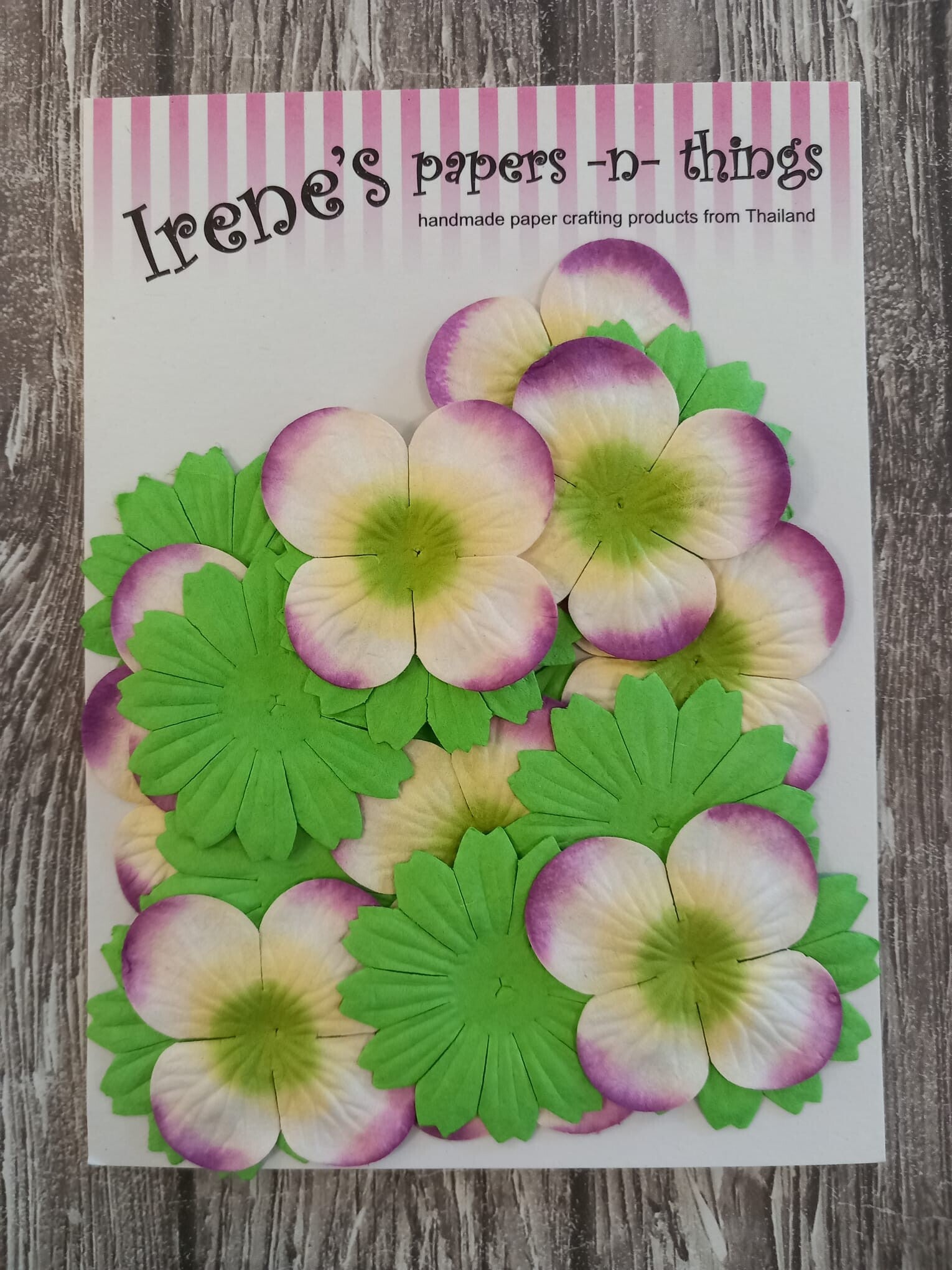 FP-45324 - diverse bloemen groen/paars